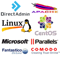 cPanel DirectAdmin Apache Linux Centos Microsoft Parallels Fantastico Comodo